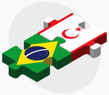 Brezilya ve Kuzey Kıbrıs Türk Cumhuriyeti bayrakları
