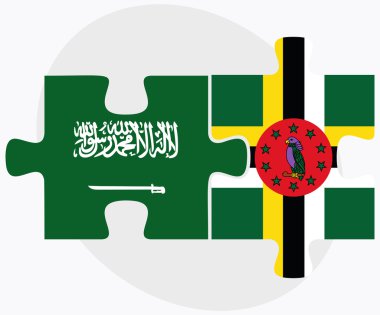 Suudi Arabistan ve Dominika bayrakları