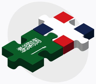 Suudi Arabistan ve Dominik Cumhuriyeti bayrakları