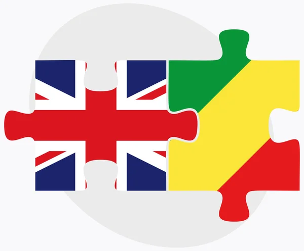 Velká Británie a Kongo příznaky — Stockový vektor