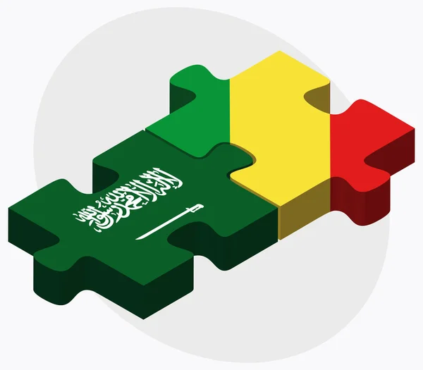 Suudi Arabistan ve Kongo bayrakları — Stok Vektör