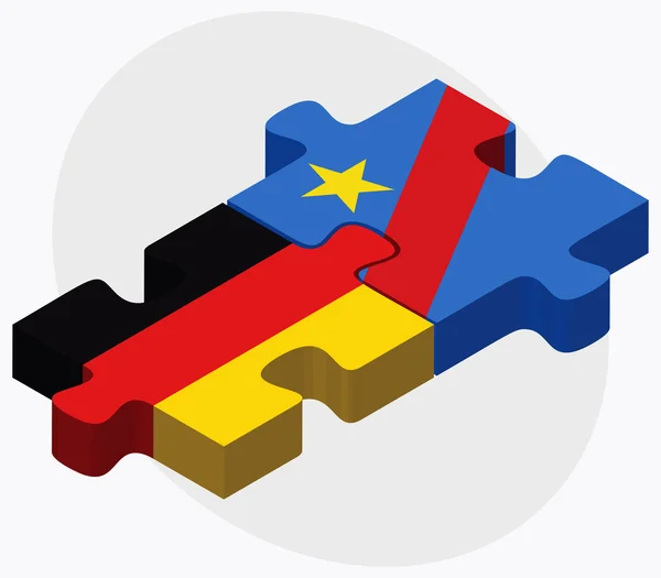 Alemanha e República Democrática do Congo Bandeiras —  Vetores de Stock