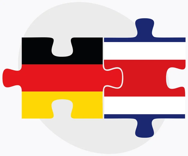 Duitsland en Costa Rica vlaggen — Stockvector