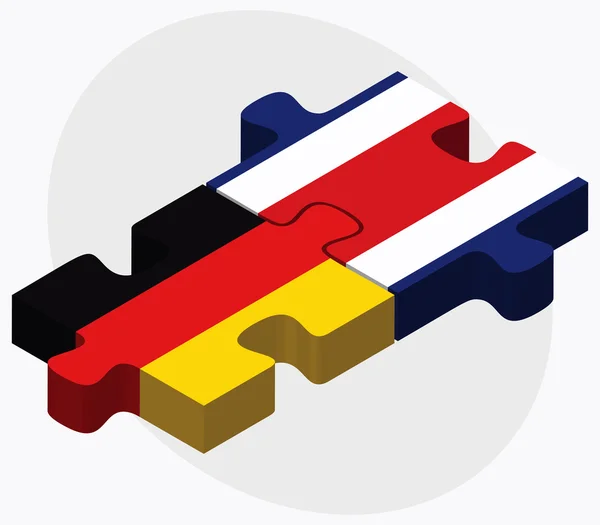 Duitsland en Costa Rica vlaggen — Stockvector