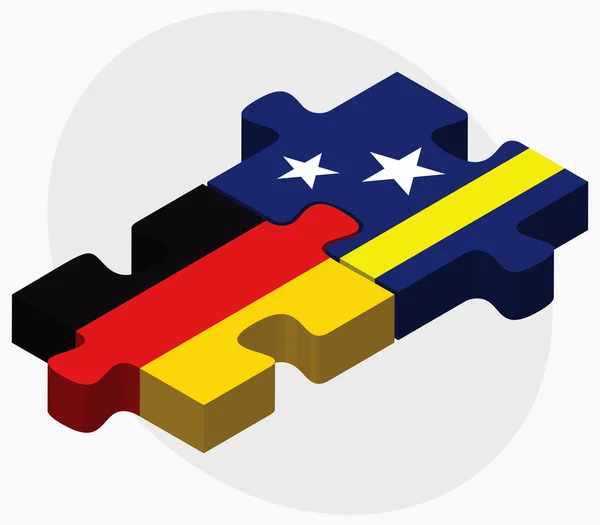 Banderas de Alemania y Curazao — Vector de stock