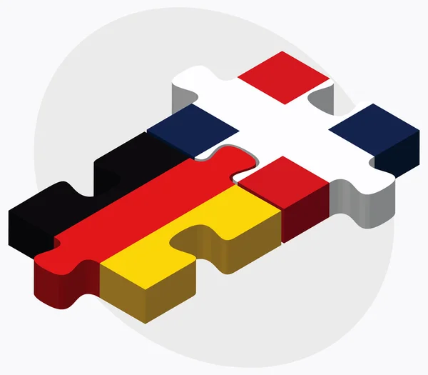 Niemcy i Dominikana flagi — Wektor stockowy