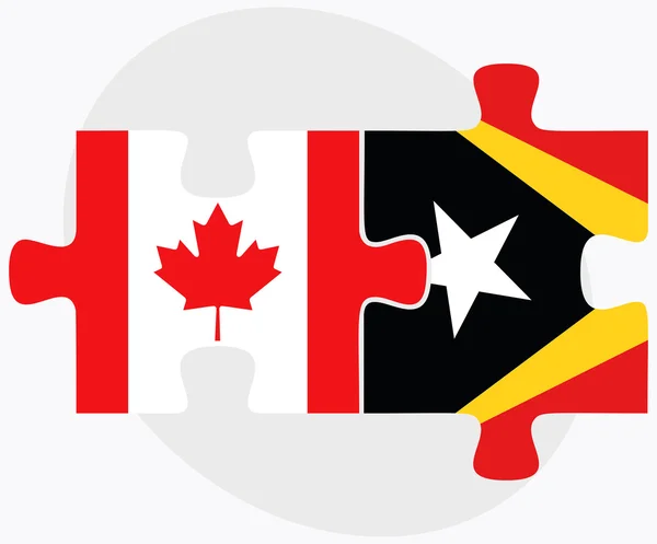 Kanada a Východním Timoru příznaky — Stockový vektor