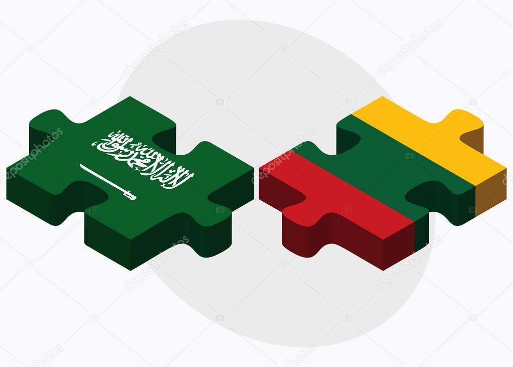 Saudi Arabia and Lithuania Flags