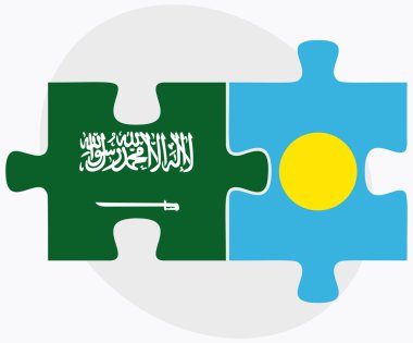 Suudi Arabistan ve Palau bayrakları