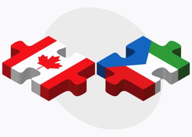 Kanada ve Ekvator Ginesi bayrakları