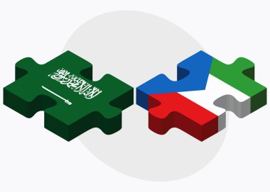 Suudi Arabistan ve Ekvator Ginesi bayrakları