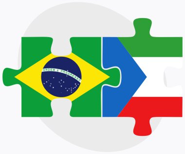 Brezilya ve Ekvator Ginesi bayrakları