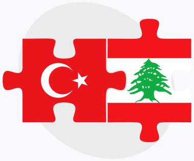 Türkiye ve Lübnan bayrakları