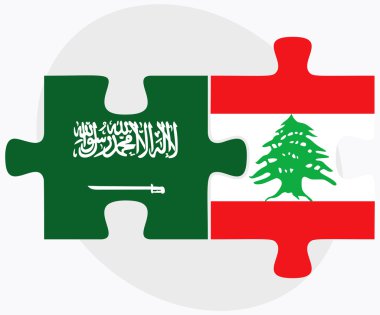 Suudi Arabistan ve Lübnan bayrakları