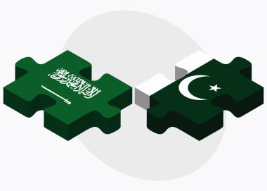 Suudi Arabistan ve Pakistan bayrakları
