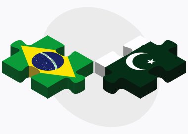 Brezilya ve Pakistan bayrakları