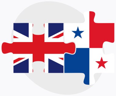 United Kingdom and Panama Flags clipart