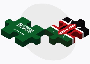 Suudi Arabistan ve Kenya bayrakları