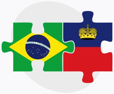 Brezilya ve Liechtenstein bayrakları