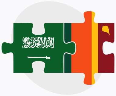 Suudi Arabistan ve Sri Lanka bayrakları