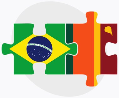 Brezilya ve Sri Lanka bayrakları