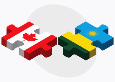 Kanada ve Ruanda bayrakları