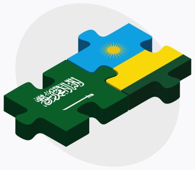 Suudi Arabistan ve Ruanda bayrakları