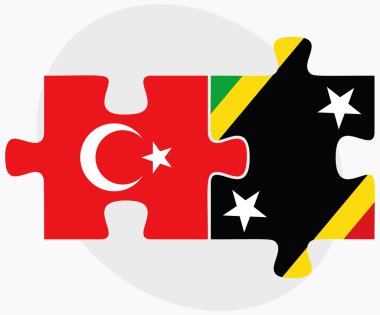 Türkiye ve Saint Kitts ve Nevis bayrakları