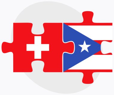 İsviçre ve Porto Riko bayraklarını