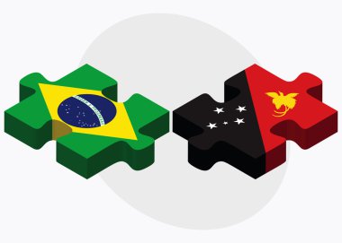 Brezilya ve Papua Yeni Gine bayrakları