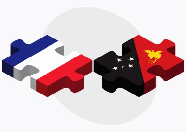 Fransa ve Papua Yeni Gine bayrakları