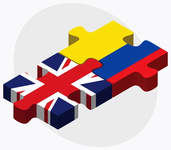 Velká Británie a Ekvádor příznaky — Stockový vektor
