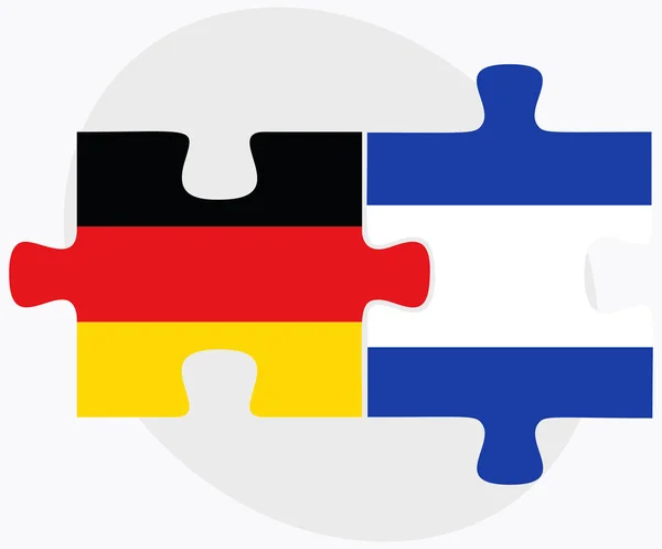 Germany and El Salvador Flags — Stock Vector