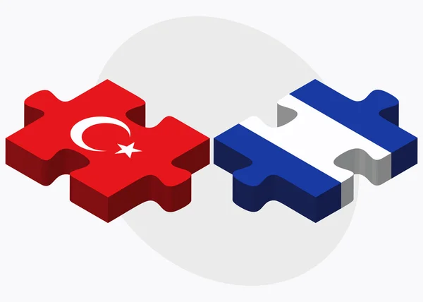 Bandiere Turchia ed El Salvador — Vettoriale Stock