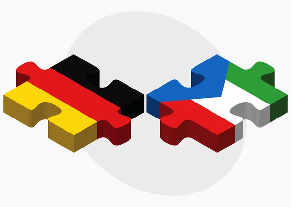 Duitsland en Equatoriaal-Guinea vlaggen — Stockvector