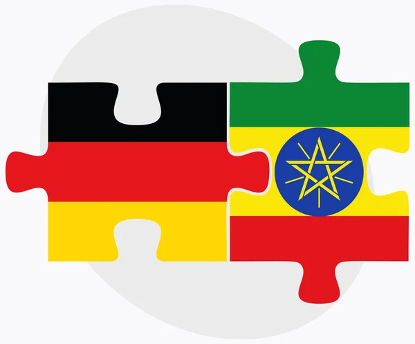 Banderas de Alemania y Etiopía — Vector de stock