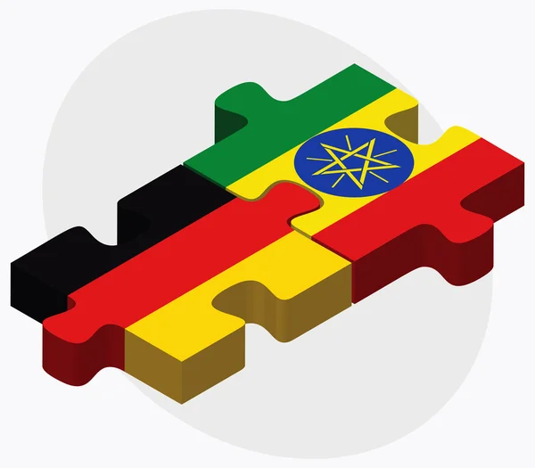 Banderas de Alemania y Etiopía — Vector de stock
