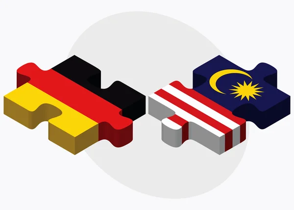 Niemcy i Malezji flagi — Wektor stockowy