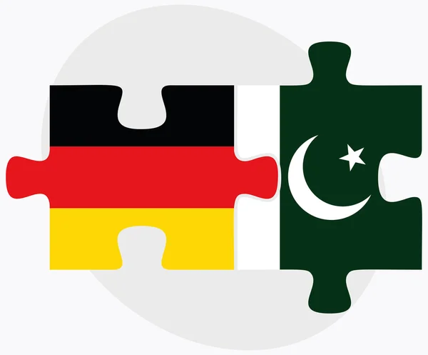 Duitsland en Pakistan vlaggen — Stockvector