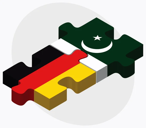 Duitsland en Pakistan vlaggen — Stockvector