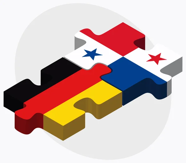 Drapeaux Allemagne et Panama — Image vectorielle