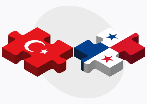 Флаги Турции и Панамы — стоковый вектор