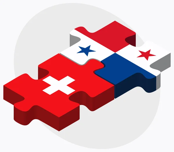 Флаги Швейцарии и Панамы — стоковый вектор