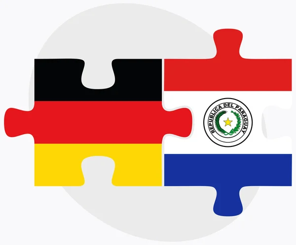 Duitsland en Paraguay vlaggen — Stockvector