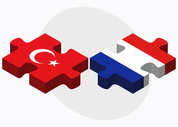 Flaggen der Türkei und Paraguays — Stockvektor