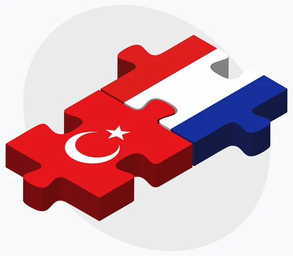 Flaggen der Türkei und Paraguays — Stockvektor