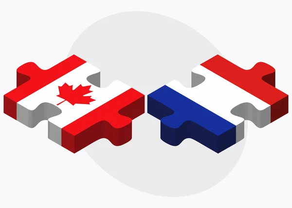 Flaggen Kanadas und Paraguays — Stockvektor