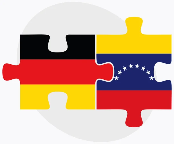 Banderas de Alemania y Venezuela — Vector de stock