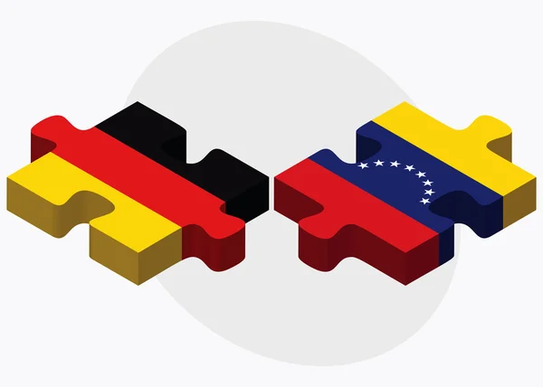 Banderas de Alemania y Venezuela — Vector de stock