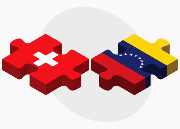 Švýcarsko a Venezuela příznaky — Stockový vektor